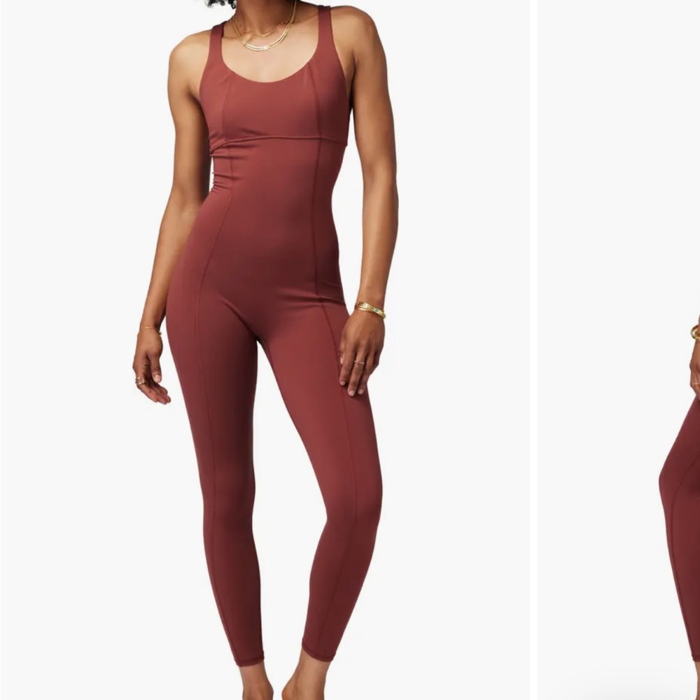 Spiritual Gangster Rust Brown Scoop-Neck Jumpsuit - Like New